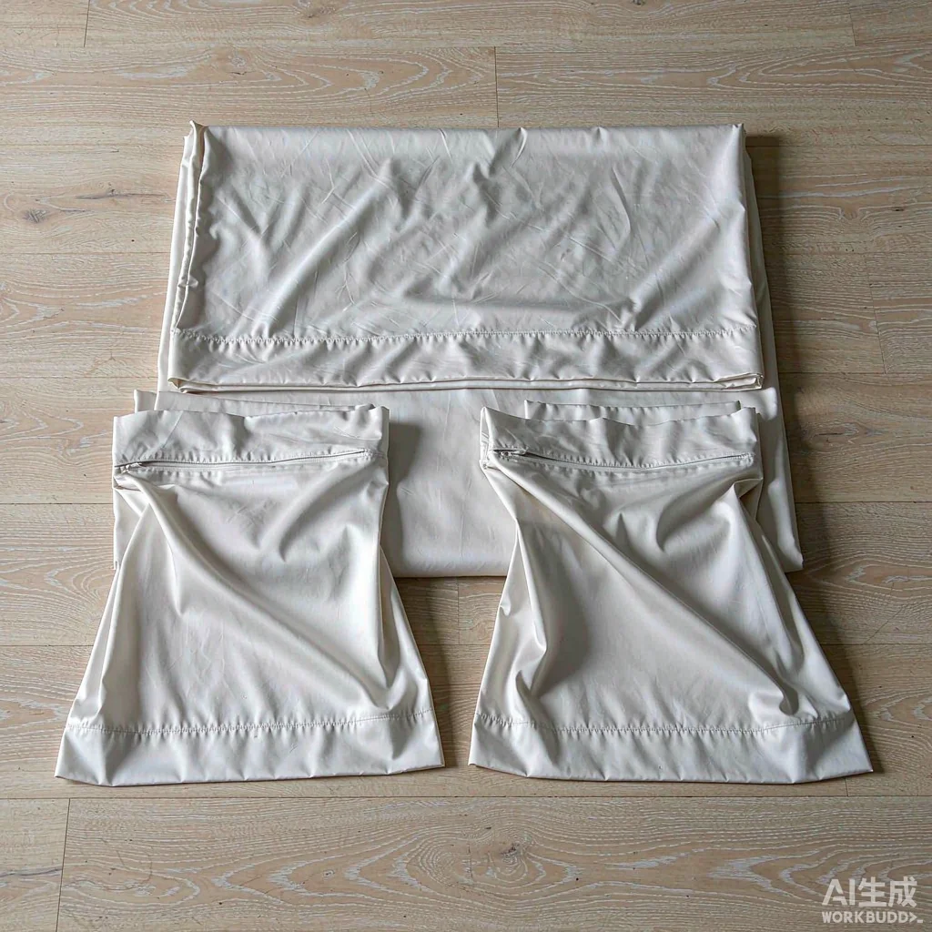 Ivory cotton sateen bedding set